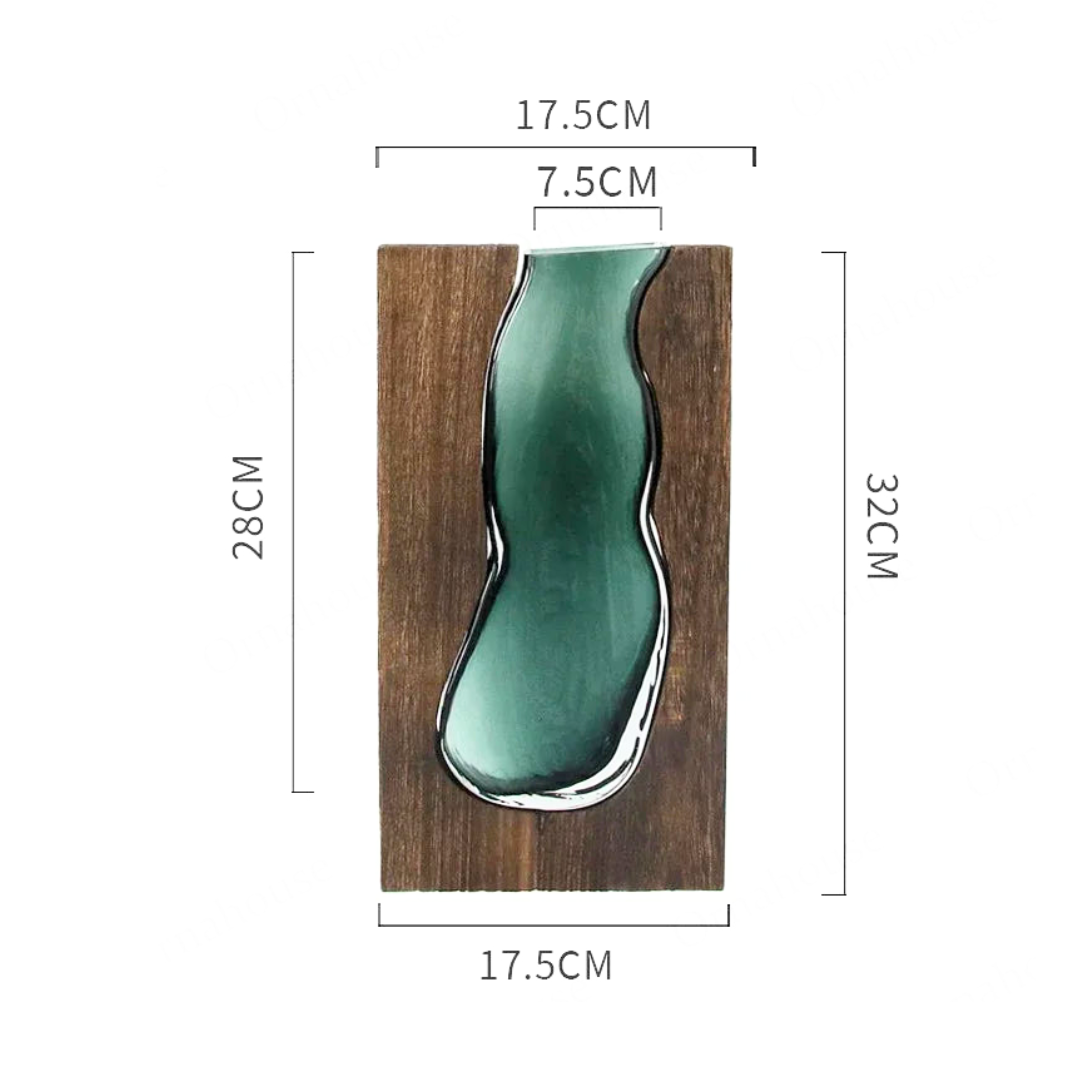 Nordic Live Edge Vase - Handcrafted Natural Wood Centerpiece