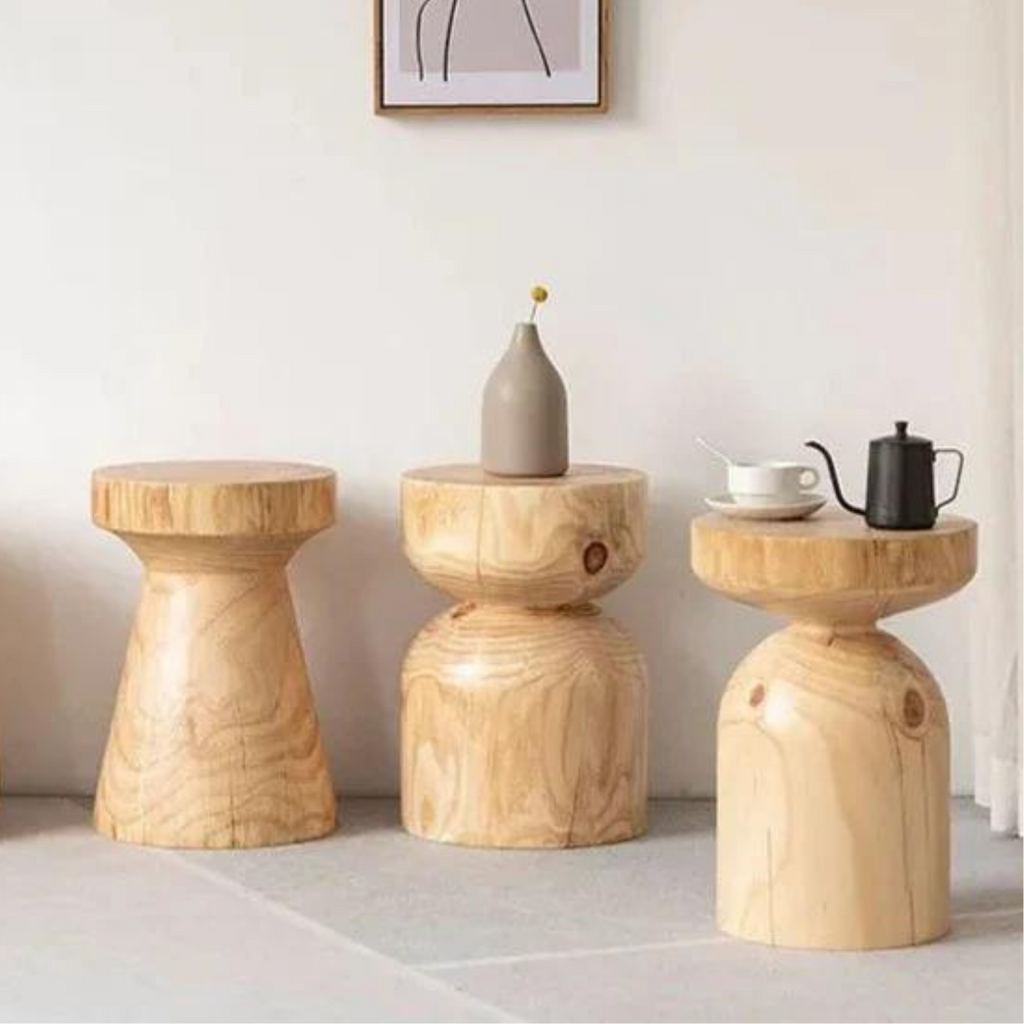 Handcrafted Solid Wood Stool