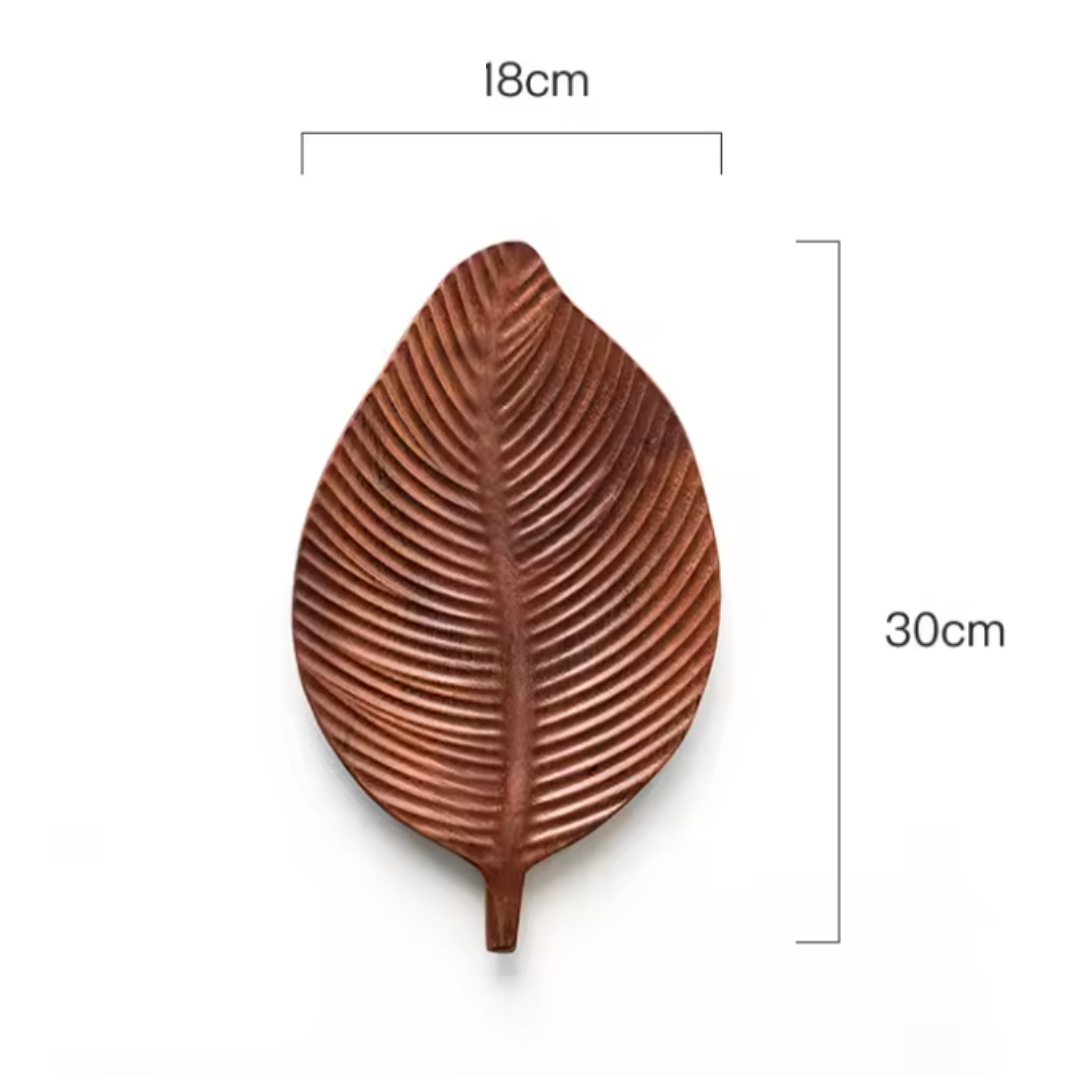 Elegant Walnut Leaf Plate