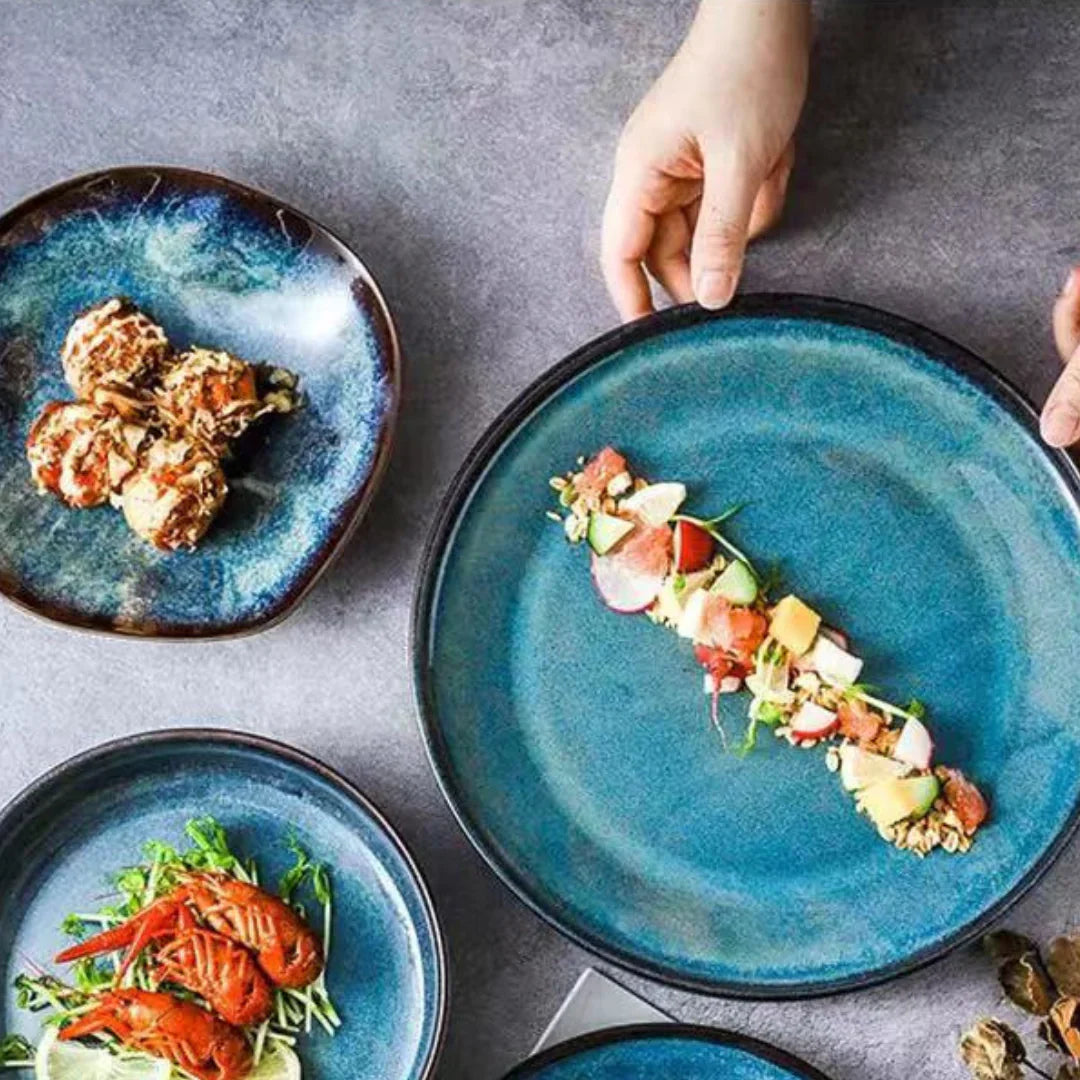 Ocean Breeze 11-Piece Dinnerware Set - Coastal-Chic Stoneware for Everyday Dining