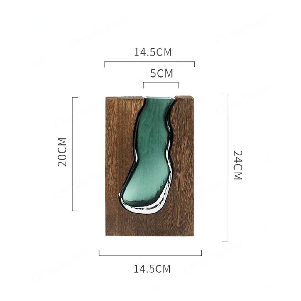 Nordic Live Edge Vase - Handcrafted Natural Wood Centerpiece