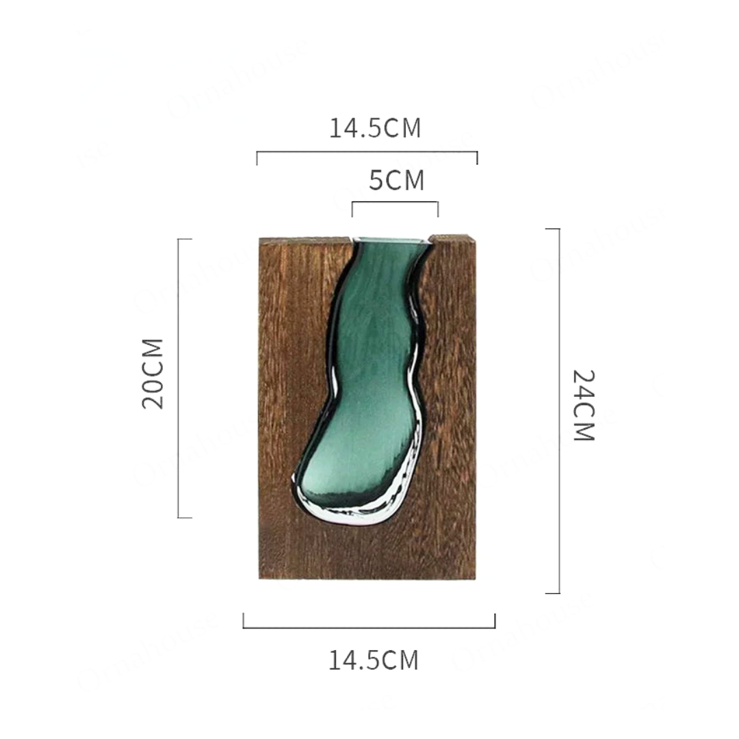 Nordic Live Edge Vase - Handcrafted Natural Wood Centerpiece