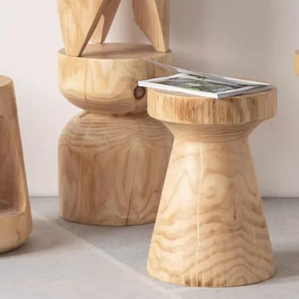 Handcrafted Solid Wood Stool