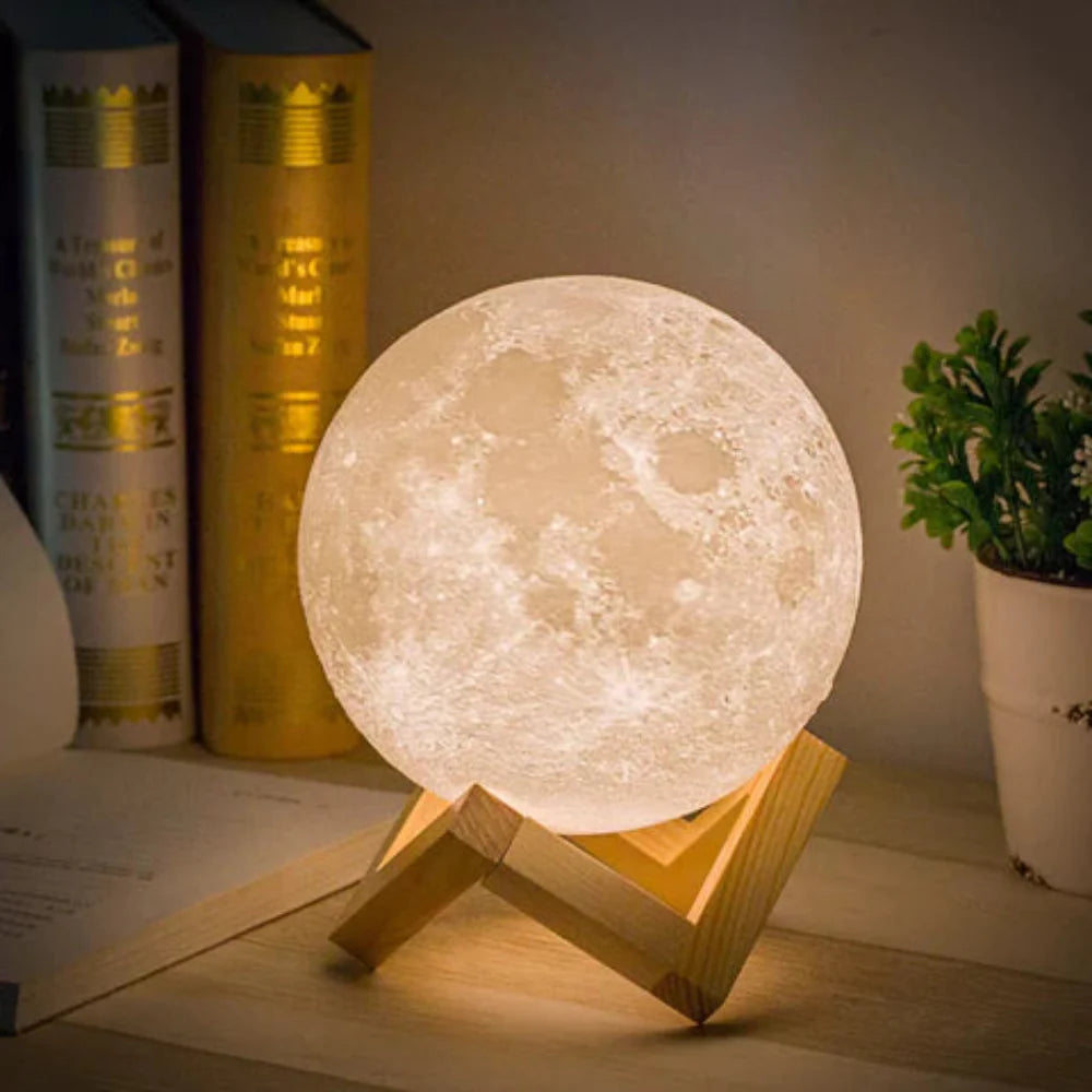 Lunar Glow Moon Lamp - Realistic Moonlight Night Light