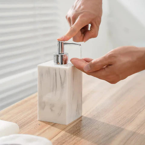 Milan Marble 5-Piece Bathroom Accessories Set – Elegant Vanity Essentials