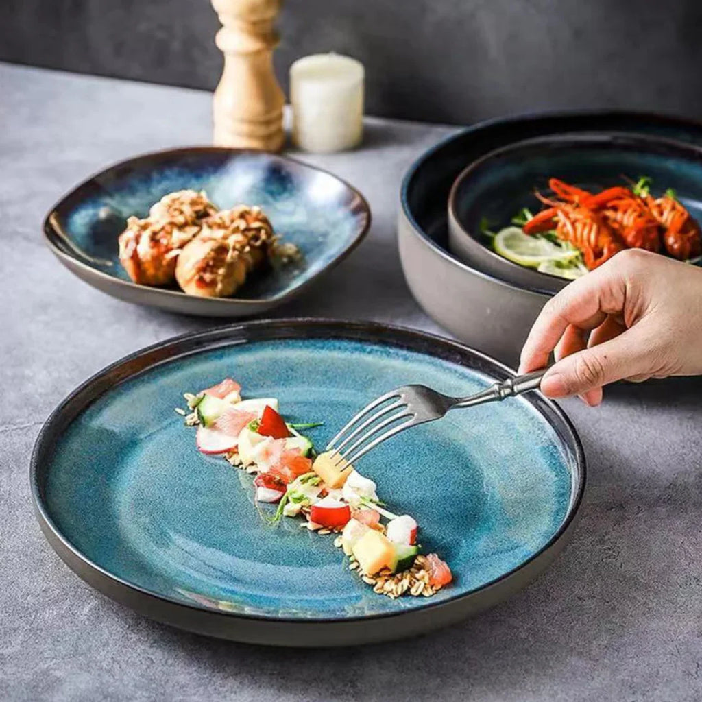 Ocean Breeze 11-Piece Dinnerware Set - Coastal-Chic Stoneware for Everyday Dining