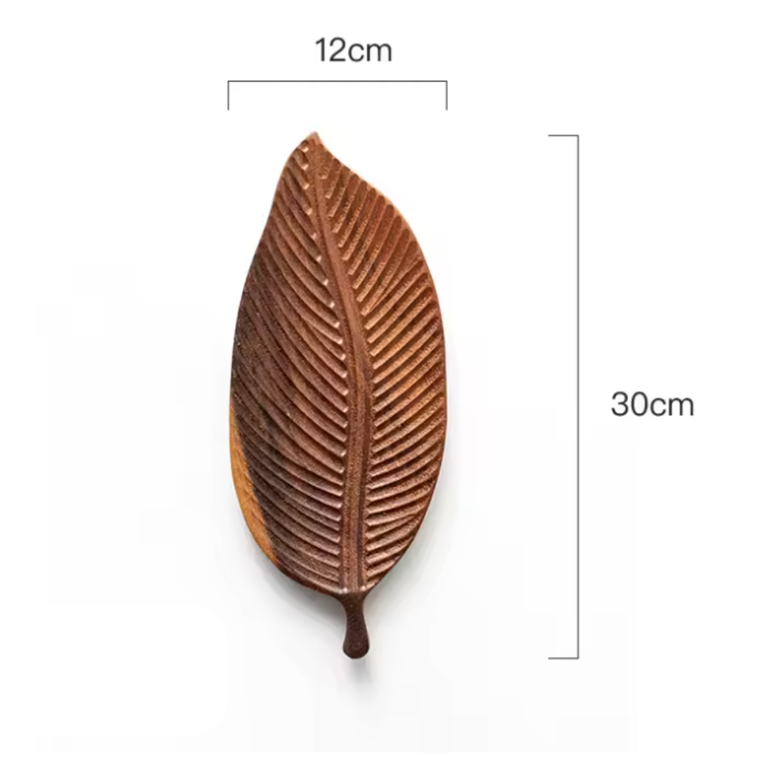 Elegant Walnut Leaf Plate