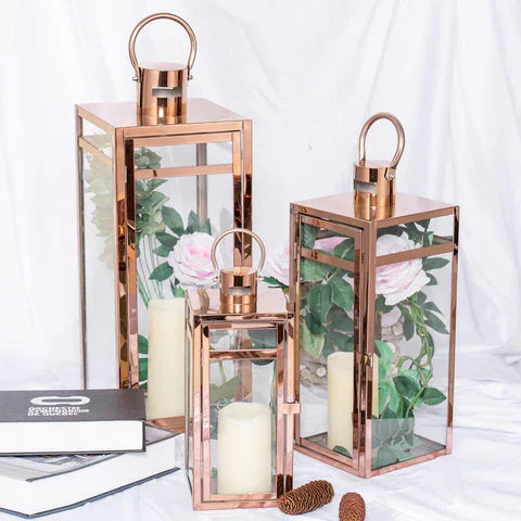 Elegant Three-Piece Candle Lantern Set