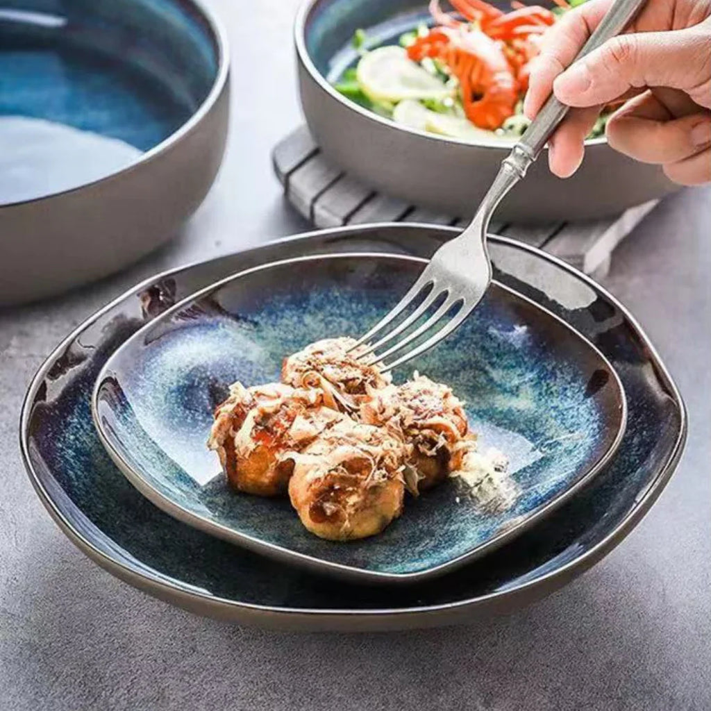 Ocean Breeze 11-Piece Dinnerware Set - Coastal-Chic Stoneware for Everyday Dining