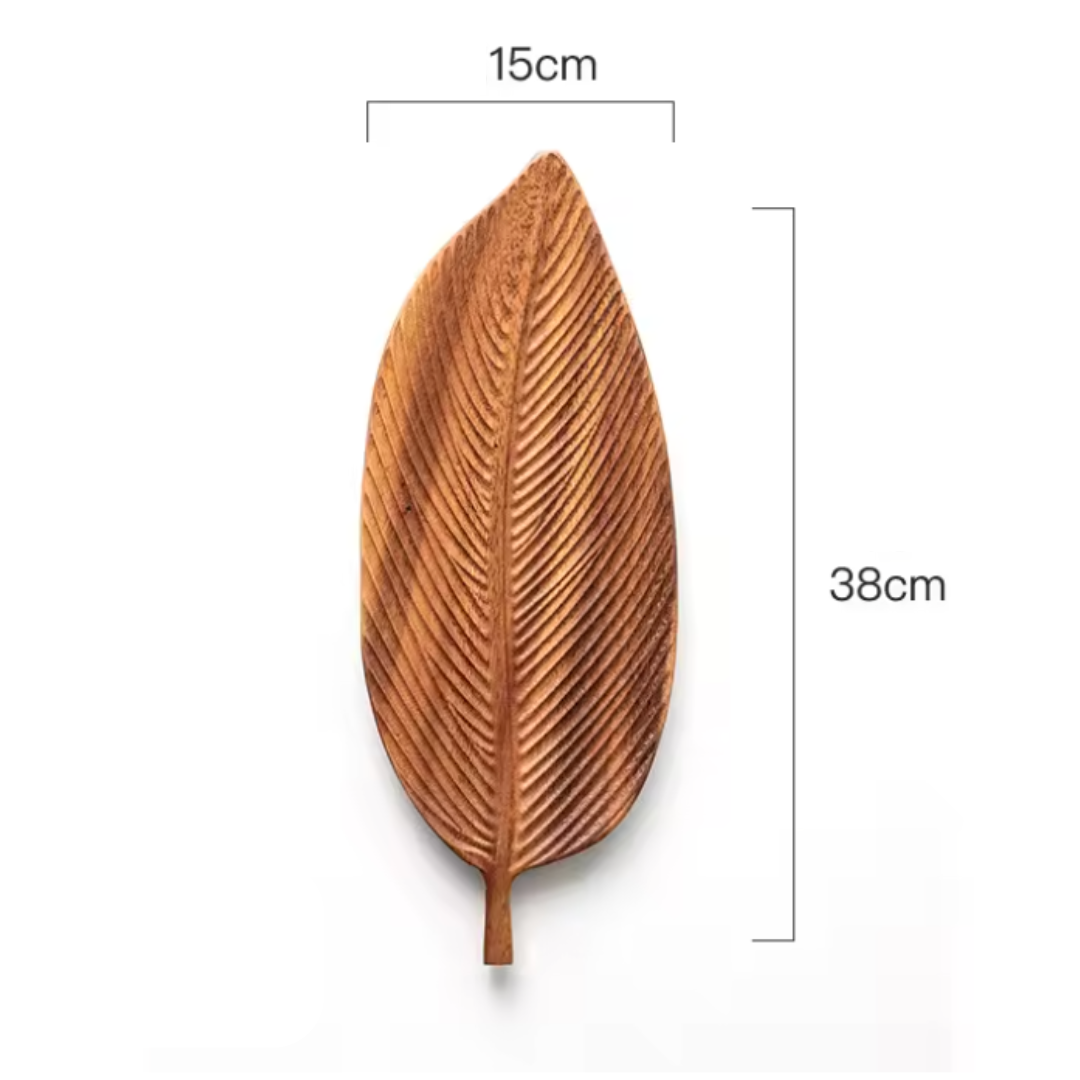 Elegant Walnut Leaf Plate