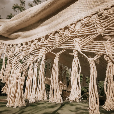 Handcrafted Macrame Hammock for Indoor and Outdoor Relaxation