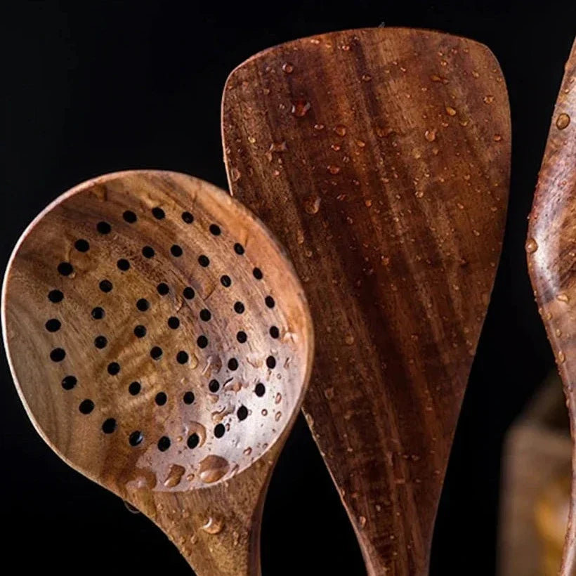 Acacia Wood 8-Piece Cooking Set