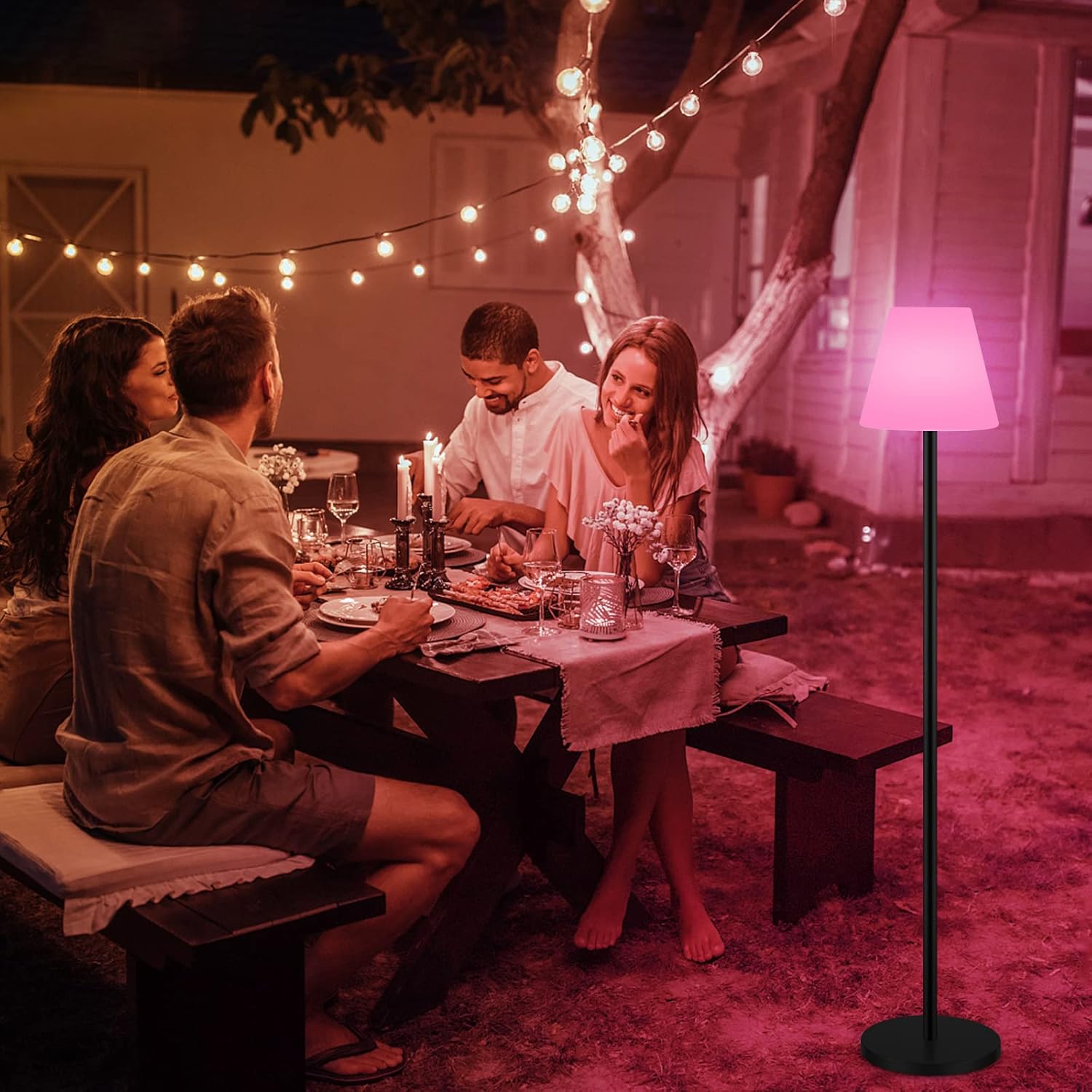 Eco-Friendly Solar-Powered Adjustable Floor Lamp for Versatile Home Lighting