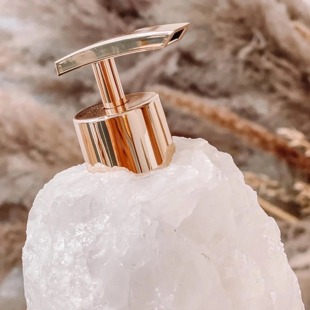 Crystal Glass Soap Dispenser with Elegant Pump