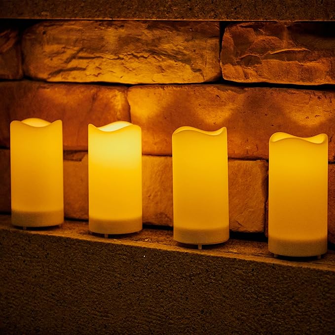 Melted-Effect Flameless Candles