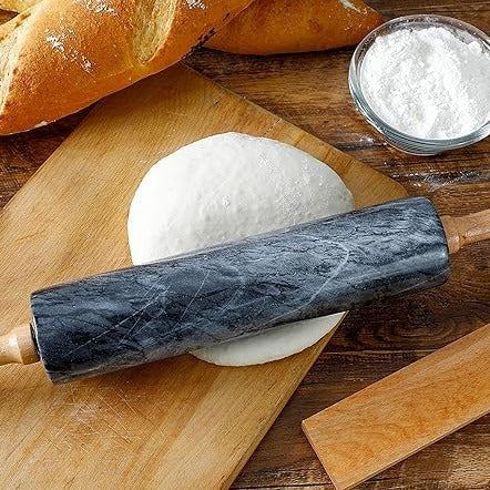 Premium Marble Rolling Pin for Effortless, Ultra-Smooth Dough