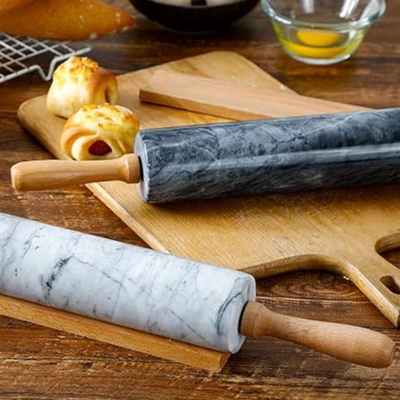 Premium Marble Rolling Pin for Effortless, Ultra-Smooth Dough