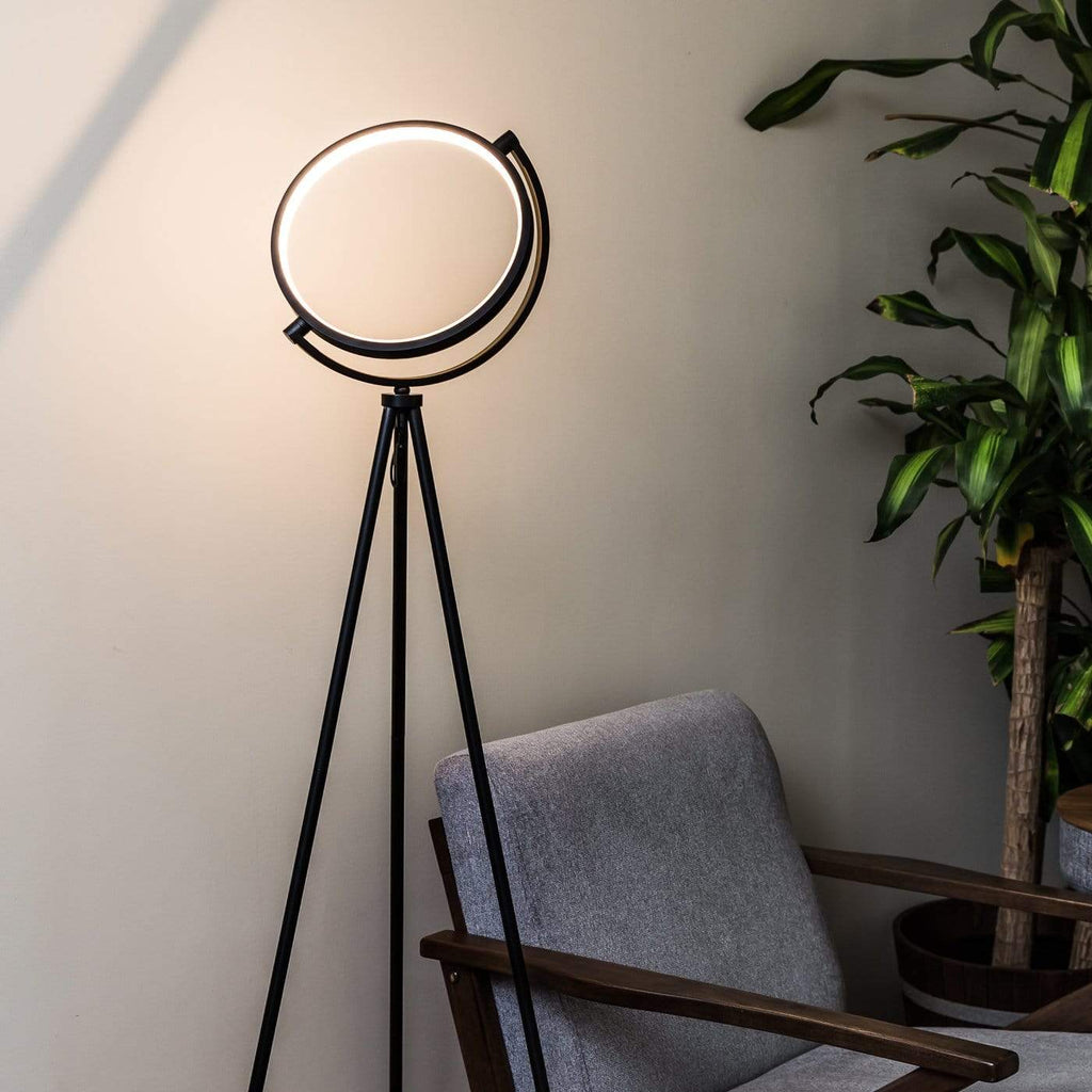 Halo Floor Lamp — Modern LED Lighting with Soft Ambient Glow