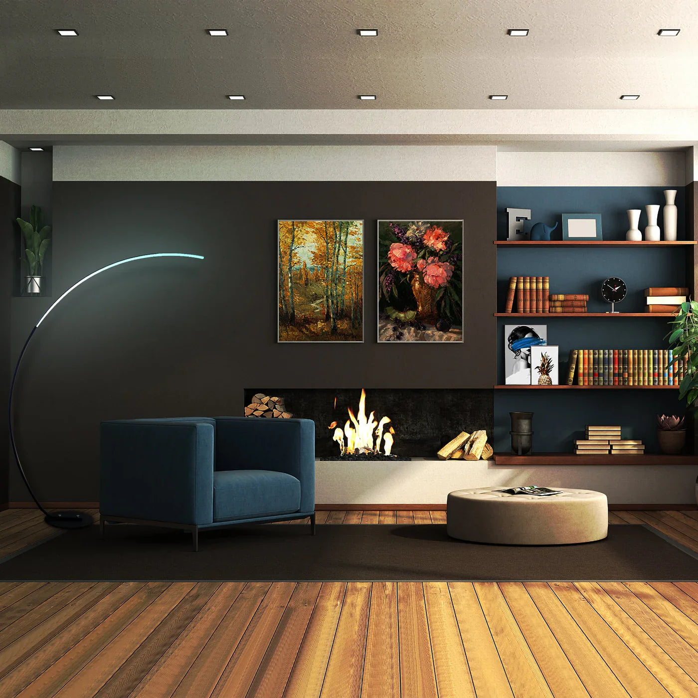 Arc RGB Floor Lamp - Modern Ambient Lighting with Colorful RGB LEDs