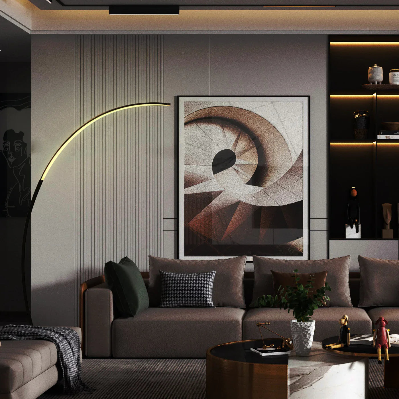 Arc RGB Floor Lamp - Modern Ambient Lighting with Colorful RGB LEDs