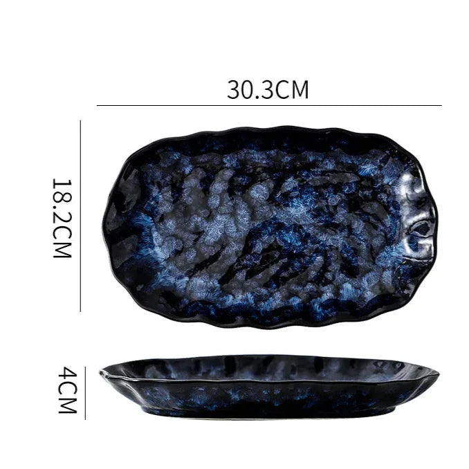 Blue Nebula 10-Piece Dinnerware Set – Sleek, Modern & Durable