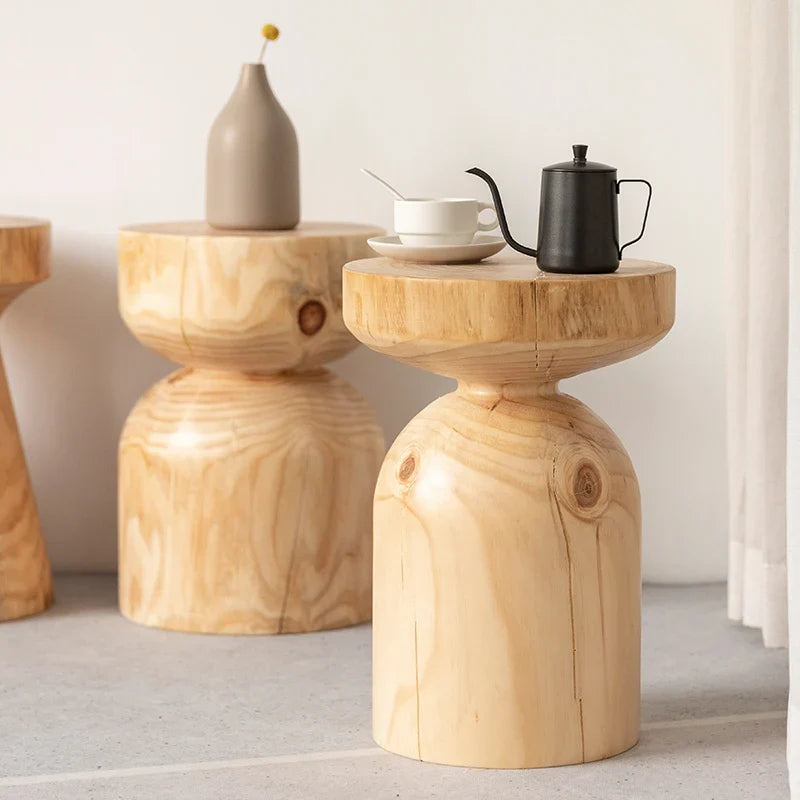 Handcrafted Solid Wood Stool