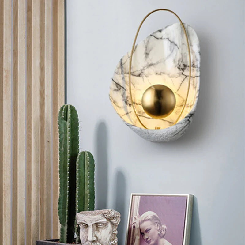 Elegant Marble Wall Sconce Light