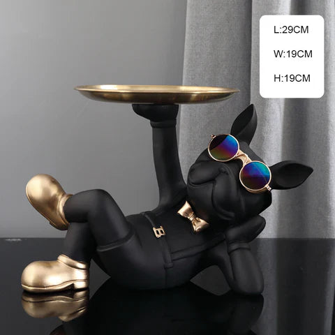 Charming French Bulldog Statue - Adorable Decorative Figurine for Home
