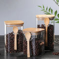 Elegant Bamboo & Glass 3-Piece Storage Container Set