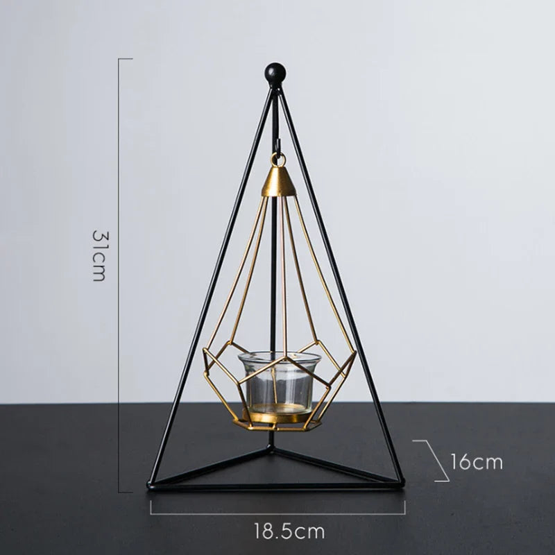 Elegant Hanging Diamond Crystal Candle Holder