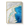 Blue Agate Water Canvas: Serene Ocean-Inspired Artwork