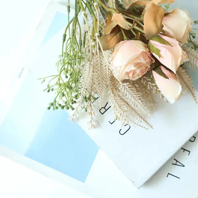 Lifelike Faux Dried Rose Bundle