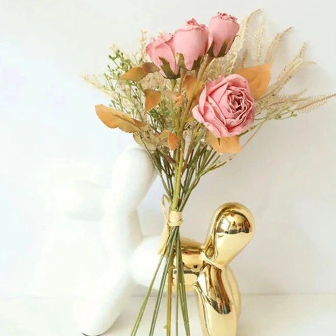 Lifelike Faux Dried Rose Bundle