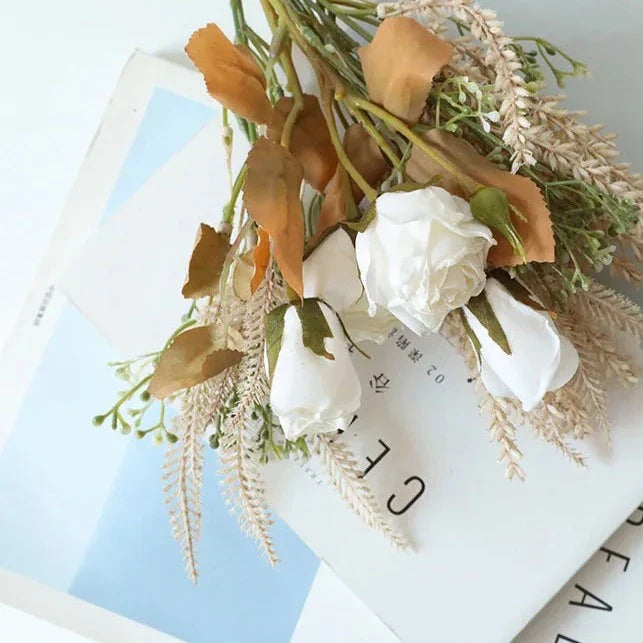 Lifelike Faux Dried Rose Bundle