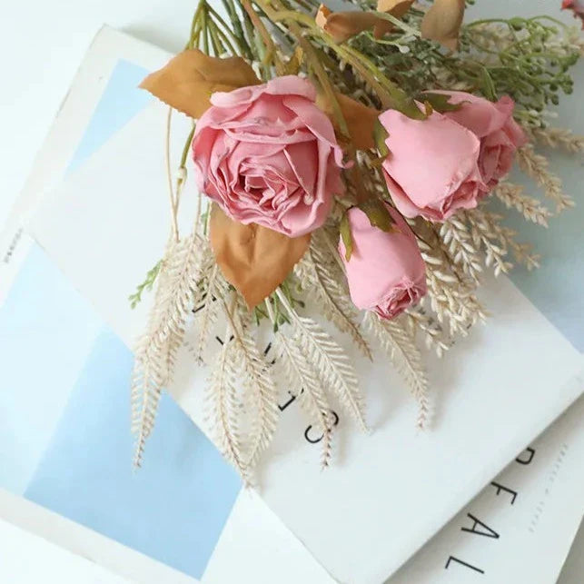 Lifelike Faux Dried Rose Bundle