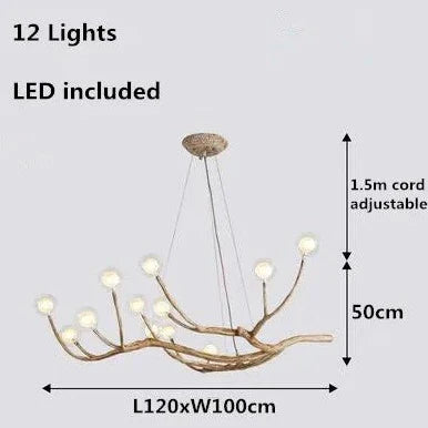 Nature-Inspired Tree Branch Chandelier