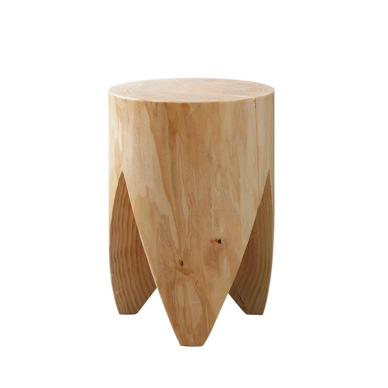 Handcrafted Solid Wood Stool
