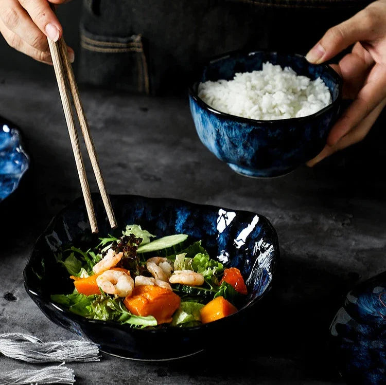 Blue Nebula 10-Piece Dinnerware Set – Sleek, Modern & Durable