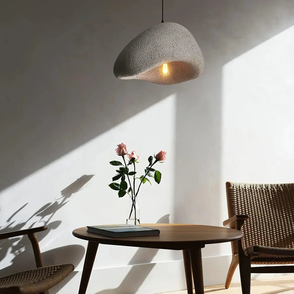 Wabi-Sabi Pendant Light - Rustic, Handcrafted Minimalist Glow