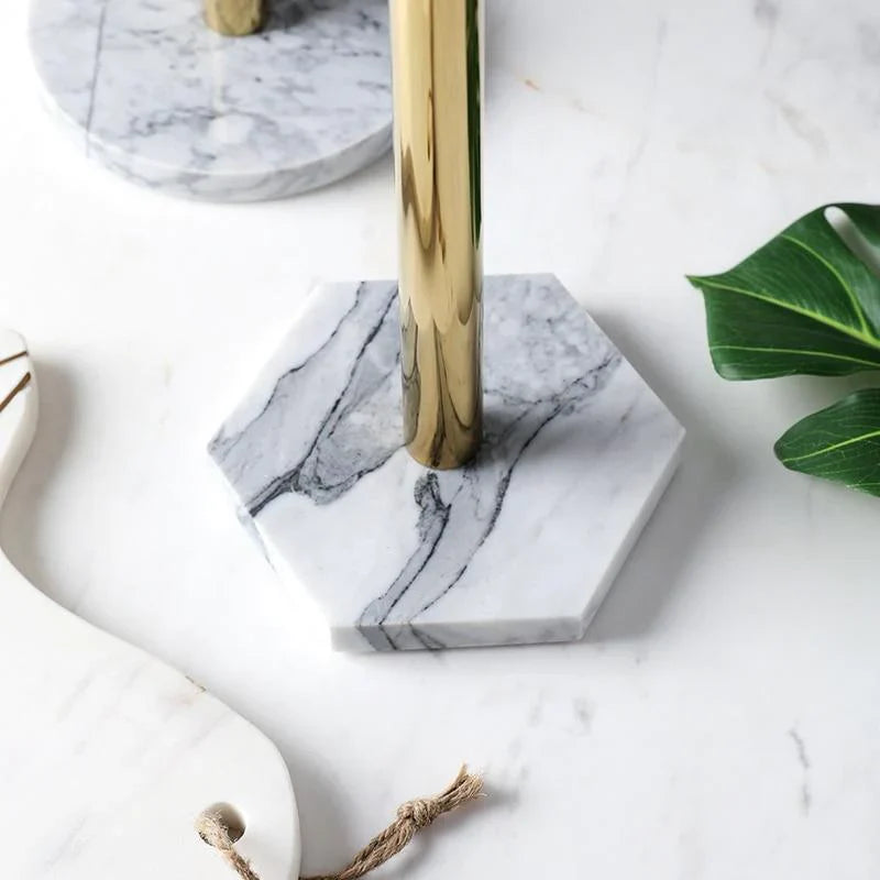 Elegant Marble Paper Towel Holder for a Stylish Kitchen