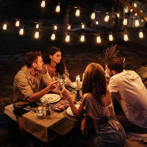 Shatterproof Outdoor String Lights - Durable, Weather-Resistant Patio Ambiance