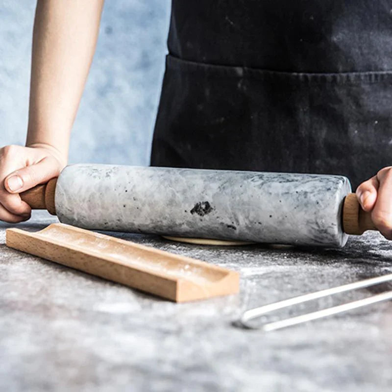 Premium Marble Rolling Pin for Effortless, Ultra-Smooth Dough