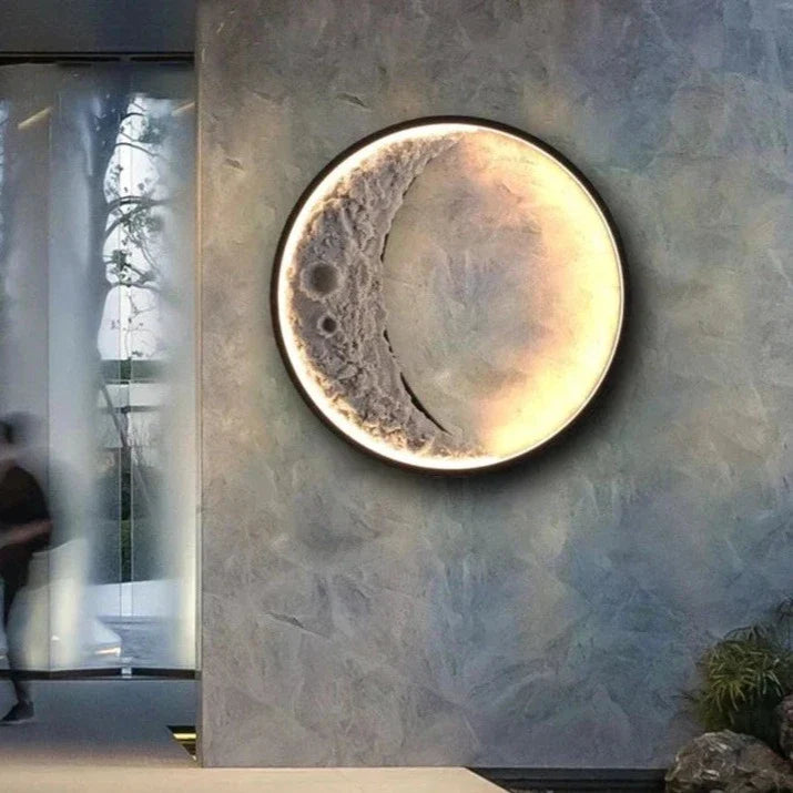 Luminous Crescent Moon Wall Light - Ambient Glow Night Lamp
