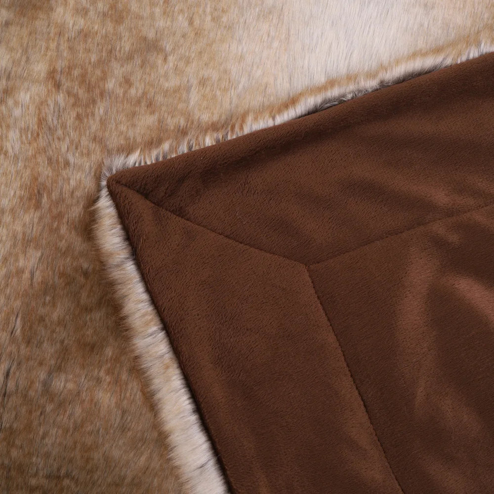 Luxurious Mink Faux Fur Throw Blanket for Cozy Comfort