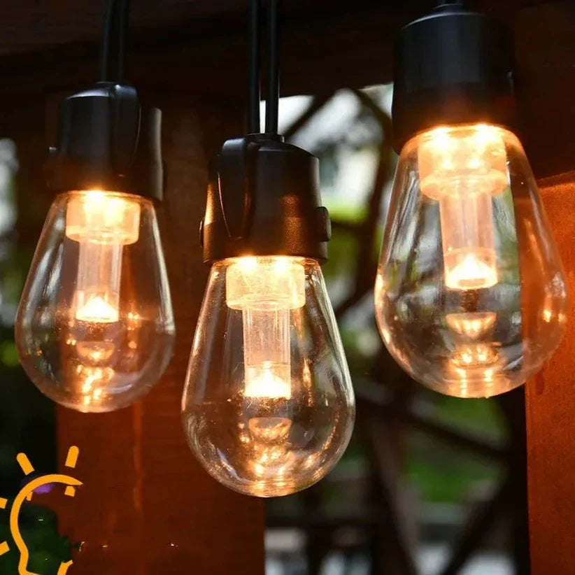 Charming Vintage String Lights with Warm Glow