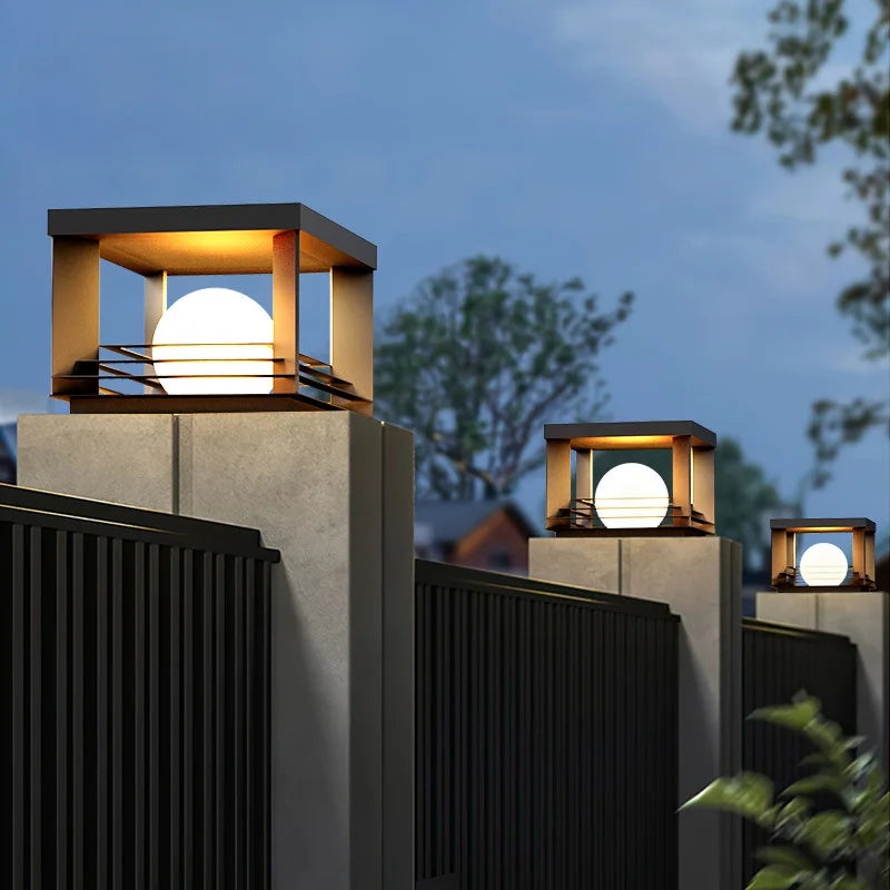 Outdoor Solar Pillar Lamp - Elegant Garden Pathway Lighting