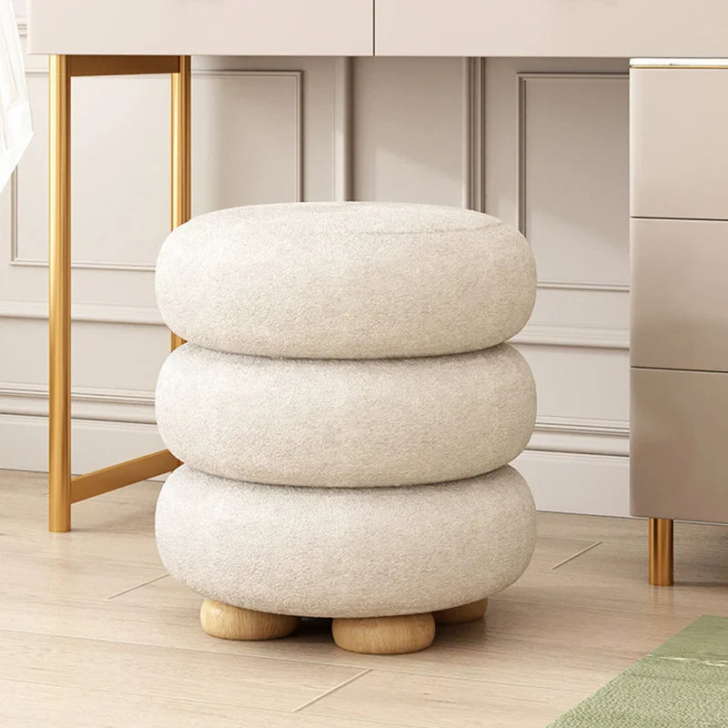 Macaron Ottoman - Plush Tufted Storage Stool