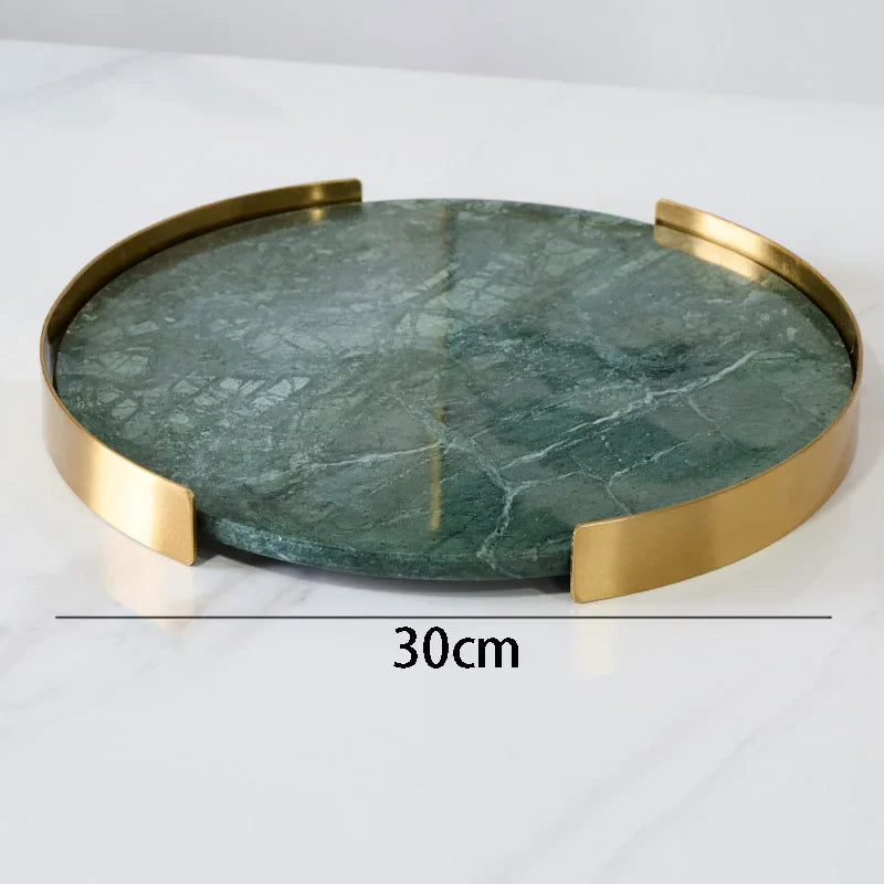 Elegant Natural Marble Serving Tray