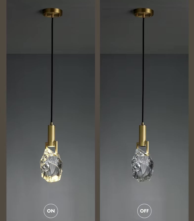 Crystal Pendant Light - Elegant Sparkling Ceiling Fixture