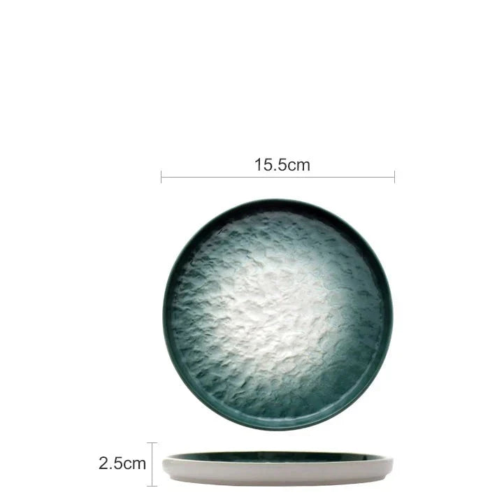 Emerald Gradient Plate - Elegant Ombre Finish